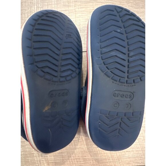 Crocs Kids Navy & Red Classic Clogs With Ventilated Design Child 7 - Picture 5 of 6